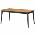 Table à manger en bois et métal chêne et noir 180x90x75 cm