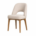 Chaise en bois avec assise en polyester beige 83cm