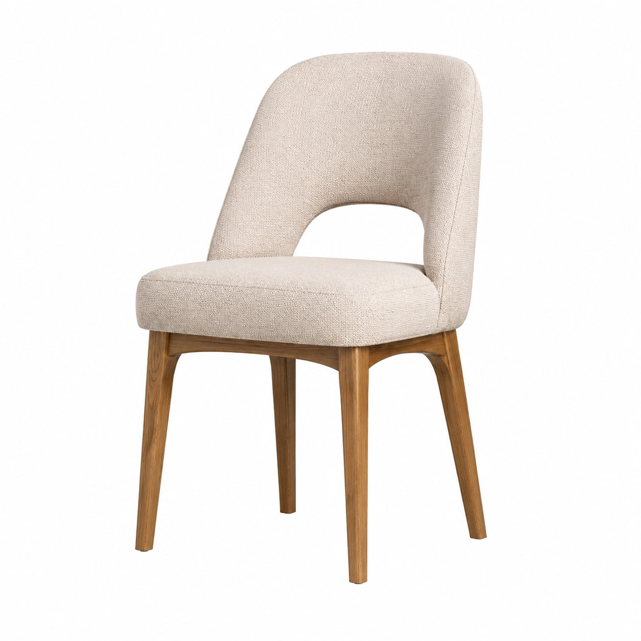 Chaise en bois avec assise en polyester beige 83cm